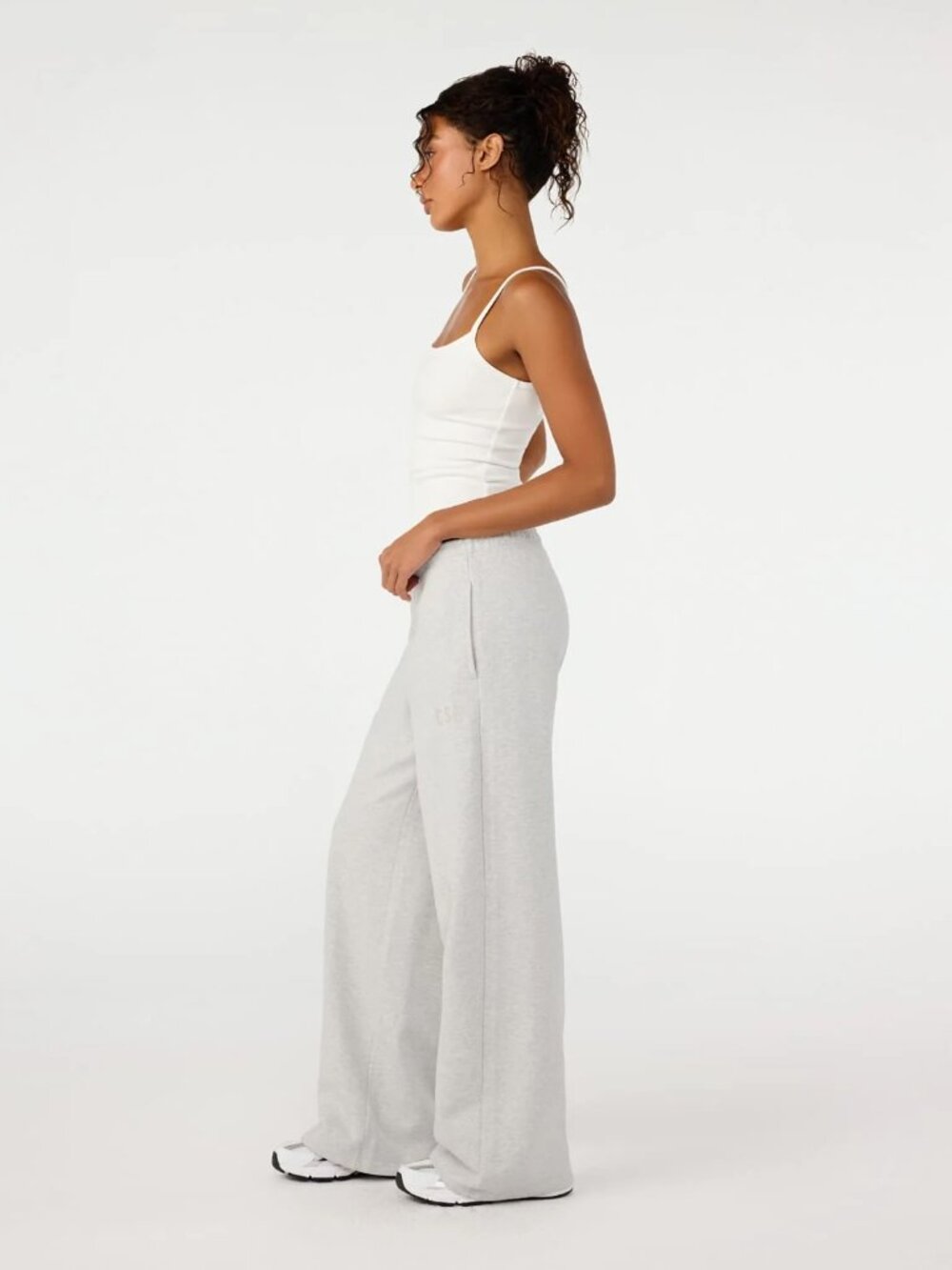 CSB Straight Leg Sweatpants in Snow Marle, Size XXS - Picture 2 of 9